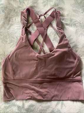 Balance Athletica Pink Crisscross Back Sports Bra